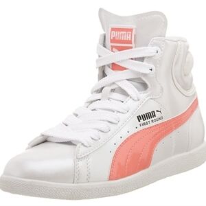 Puma First Round Flipper II Jr. White/Pink-Vaporous Gray